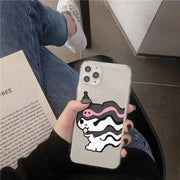 Kawaii Hello Kitty Transparent Iphone Case for 11 12 13 Iphone Kuromi Cute Cartoon Anime Drop Resistant Mobile Phone Accessories