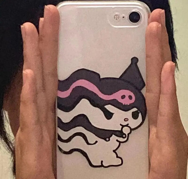 Kawaii Hello Kitty Transparent Iphone Case for 11 12 13 Iphone Kuromi Cute Cartoon Anime Drop Resistant Mobile Phone Accessories