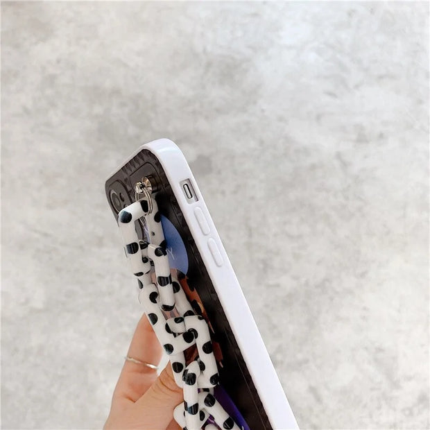 Leopard Print Letter Bracelet Case For iPhone